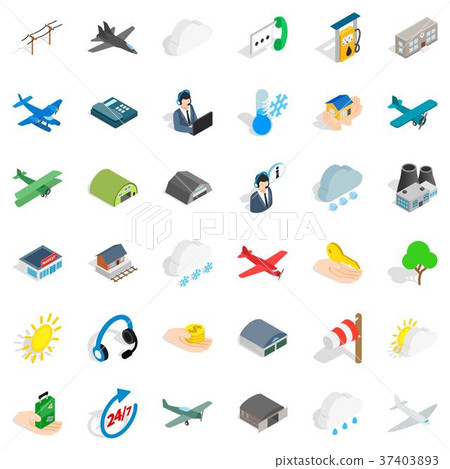 Dispatcher icons set, isometric style 37403893