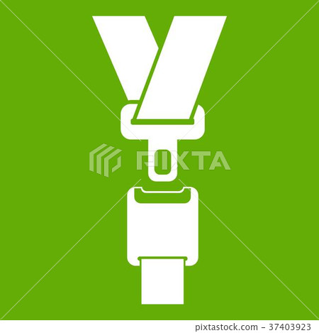 Safety belt icon green 37403923
