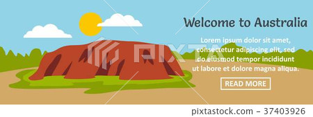 Welcome to Australia banner horizontal concept 37403926