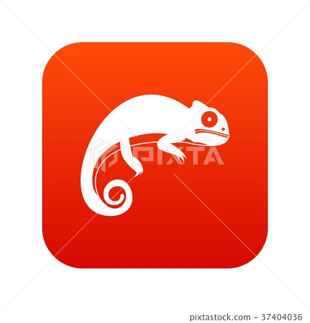 Chameleon icon digital red Chameleon icon digital red 37404036