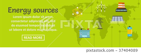 Energy sources banner horizontal concept Energy sources banner horizontal concept 37404089