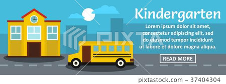 Kindergarten banner horizontal concept Kindergarten banner horizontal concept 37404304