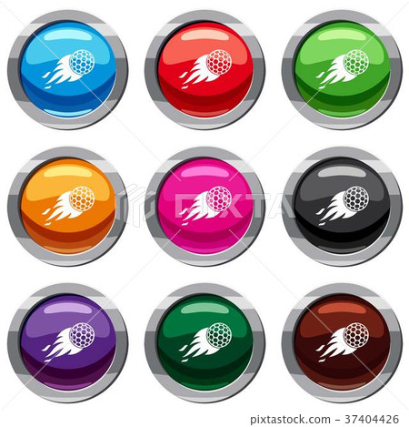Burning golf ball set 9 collection Burning golf ball set 9 collection 37404426