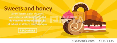 Sweets and honey banner horizontal concept Sweets and honey banner horizontal concept 37404439