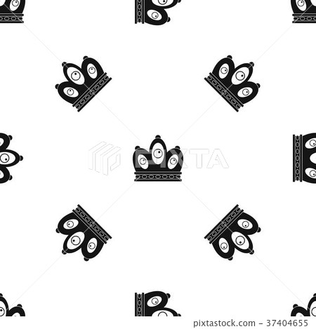 Queen crown pattern seamless black Queen crown pattern seamless black 37404655