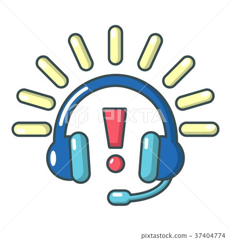 Headphones icon, cartoon style 37404774