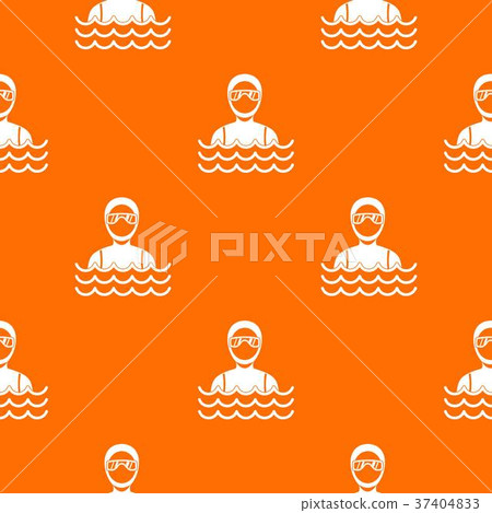 Scuba diver man in diving suit pattern seamless 37404833