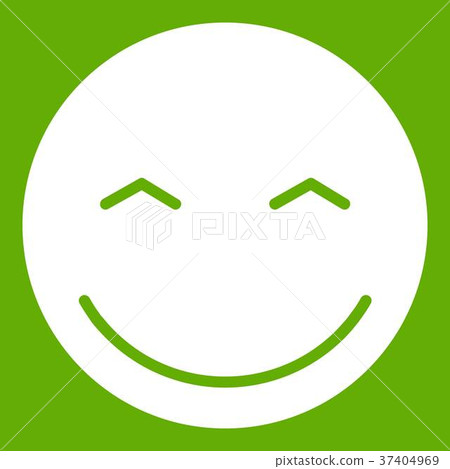 Smiling emoticon green 37404969