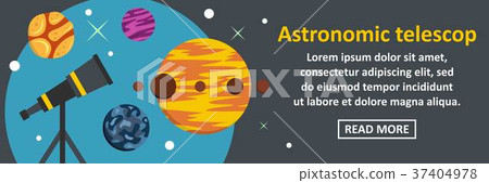 Astronomic telescop banner horizontal concept Astronomic telescop banner horizontal concept 37404978