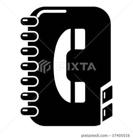 Phone book icon, simple black style Phone book icon, simple black style 37405016