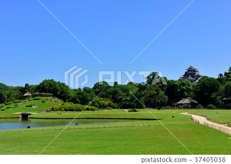 岡山後樂園的岡山城（岡山縣岡山市） 37405038