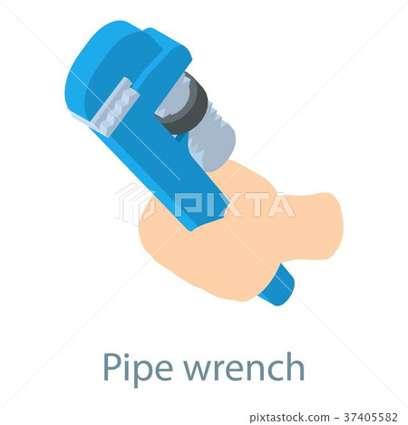 Pipe wrench icon, isometric 3d style Pipe wrench icon, isometric 3d style 37405582