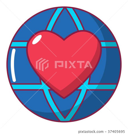 Planet heart icon, cartoon style Planet heart icon, cartoon style 37405695