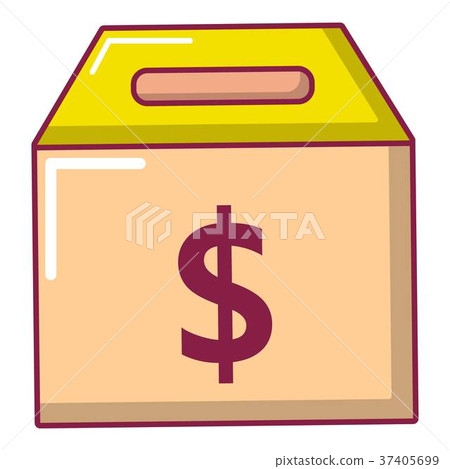 Box money icon, cartoon style 37405699