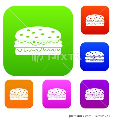 Burger set color collection - Stock Illustration [37405737] - PIXTA