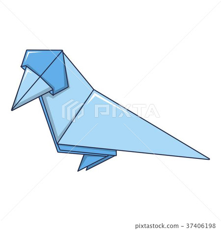 Origami bird icon, cartoon style Origami bird icon, cartoon style 37406198