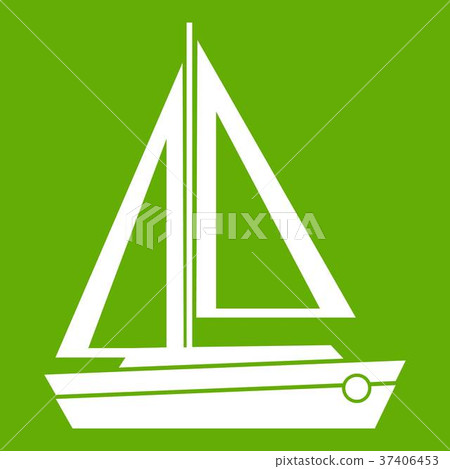 Small boat icon green Small boat icon green 37406453
