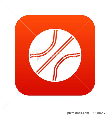 Basketball ball icon digital red 37406478
