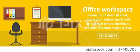 Office workspace banner horizontal concept Office workspace banner horizontal concept 37406705