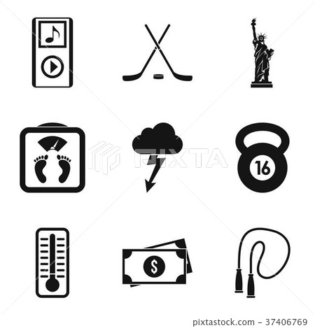 Training before cup icons set, simple style Training before cup icons set, simple style 37406769