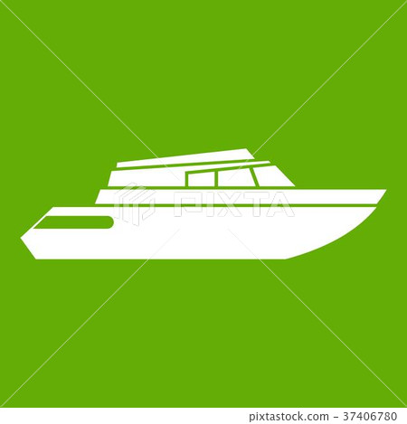 Planing powerboat icon green Planing powerboat icon green 37406780