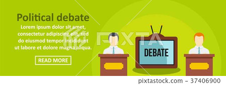 Political debate banner horizontal concept 37406900