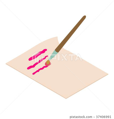 Write letter icon, isometric 3d style Write letter icon, isometric 3d style 37406991