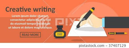 Creative writing banner horizontal concept - Stock Illustration ...