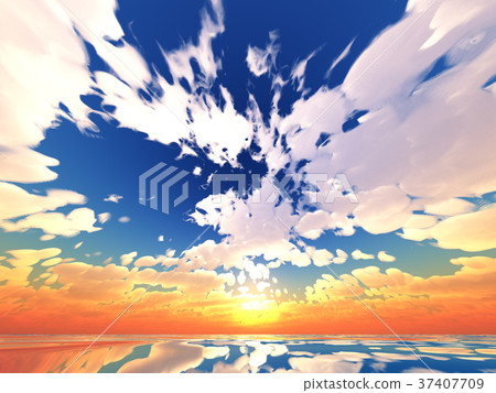 Wind and clouds with the sea 37407709