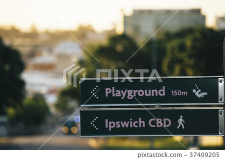 Road sign in Ipswich City, Queensland. 37409205