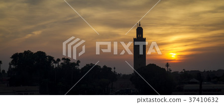 Minaret on sunset 37410632