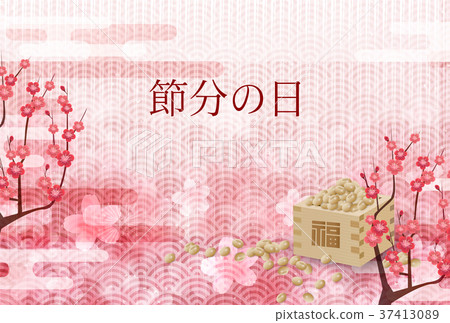 Setsubo bean plum background Setsubo bean plum background 37413089