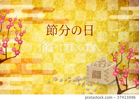 Setsubo bean plum background Setsubo bean plum background 37413096