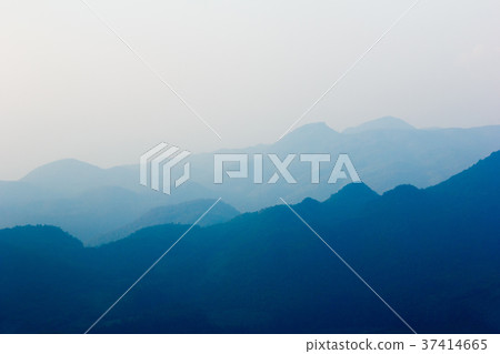 Silhouette view of mountains. 37414665