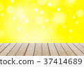 Wood table with yellow color background. 37414689