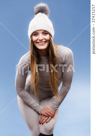 woman in thermal underwear woman in thermal underwear 37415257