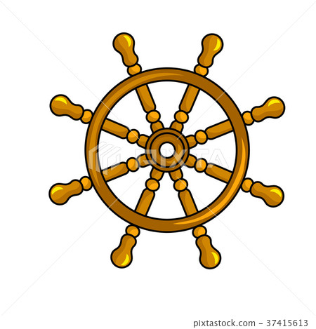 Nautical steering wheel vector icon Nautical steering wheel vector icon 37415613