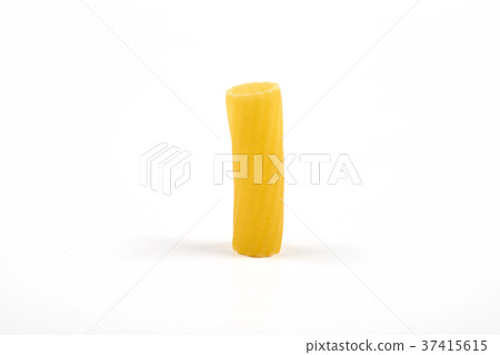 Rigatoni italian pasta isolated on white Rigatoni italian pasta isolated on white 37415615