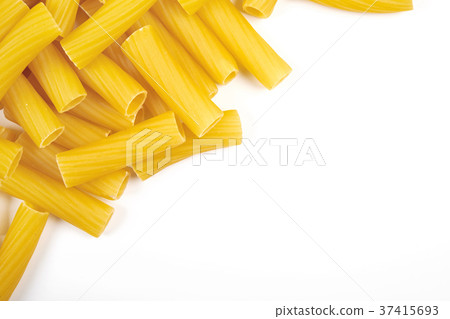 Rigatoni italian pasta isolated on white Rigatoni italian pasta isolated on white 37415693