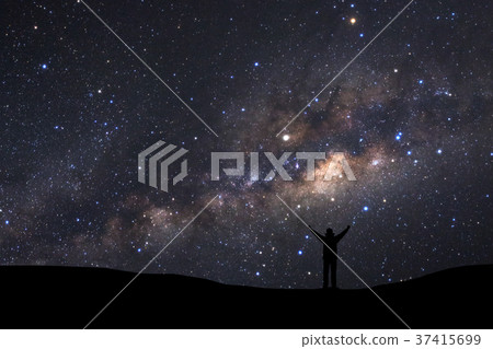 Milky way galaxy with stars and space in universe Milky way galaxy with stars and space in universe 37415699