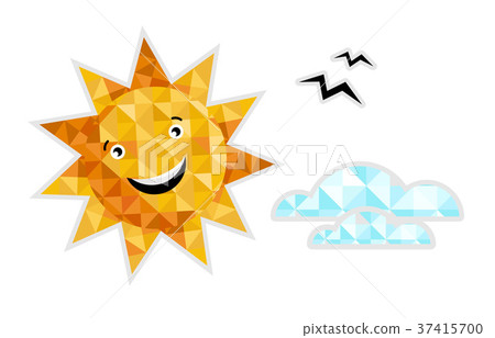 Sun in sky isolated vector icon Sun in sky isolated vector icon 37415700