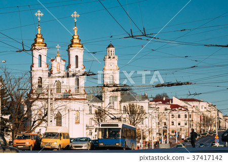 Vitebsk, Belarus. Traffic At Lenina Street And Vitebsk, Belarus. Traffic At Lenina Street And 37417142