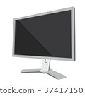 Modern computer monitor with black screen 37417150