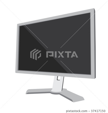 Modern computer monitor with black screen Modern computer monitor with black screen 37417150