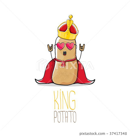 vector funny cartoon cool cute brown smiling king vector funny cartoon cool cute brown smiling king 37417348