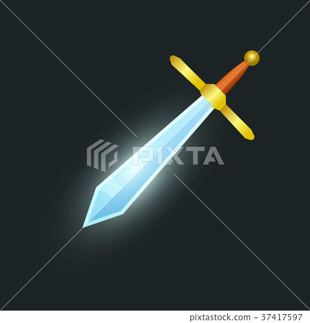 Epic sword isolated game element - Stock Illustration [37417597] - PIXTA