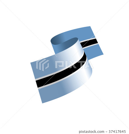 Botswana flag, vector illustration 37417645