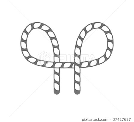 Rope knotting isolated vector icon Rope knotting isolated vector icon 37417657