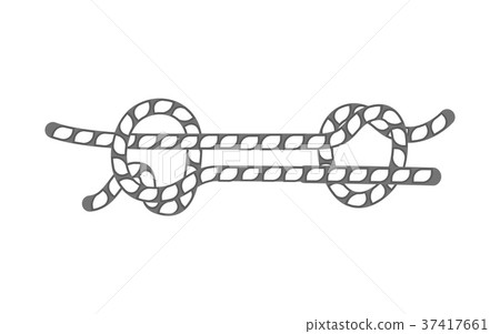 Marine rope knot isolated vector icon 37417661