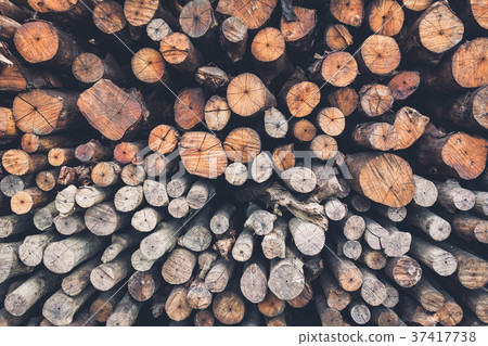 Pile firewood prepared for fireplace Pile firewood prepared for fireplace 37417738